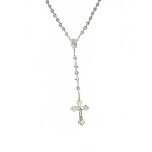 Vintage Autom Rosary Necklace with Cross Pendant